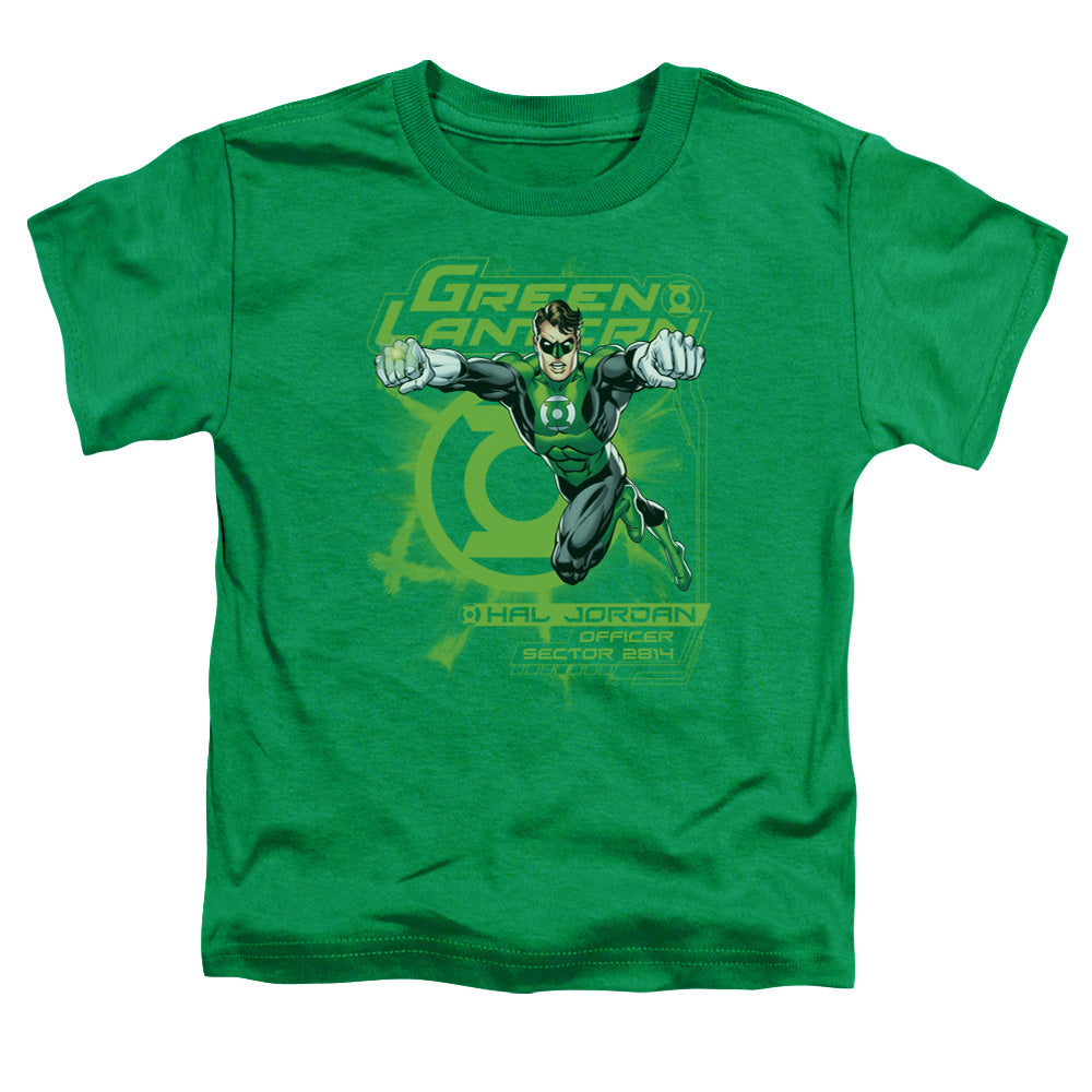 GREEN LANTERN/SECTOR 2814 - S/S TODDLER TEE - KELLY GREEN