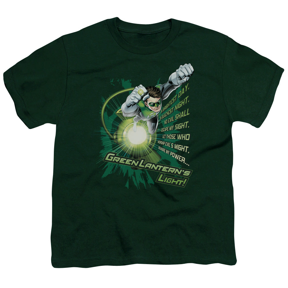GREEN LANTERN/FLYING OATH - S/S YOUTH 18/1 - HUNTER GREEN