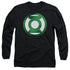 GREEN LANTERN/GREEN CHROME LOGO - L/S ADULT 18/1 - BLACK
