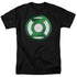 GREEN LANTERN/GREEN CHROME LOGO - S/S ADULT 18/1 - BLACK