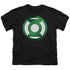 GREEN LANTERN/GREEN CHROME LOGO - S/S YOUTH 18/1 - BLACK