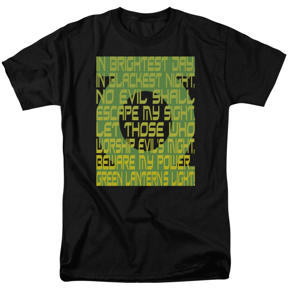 GREEN LANTERN/GREEN LANTERN OATH - S/S ADULT 18/1 - BLACK