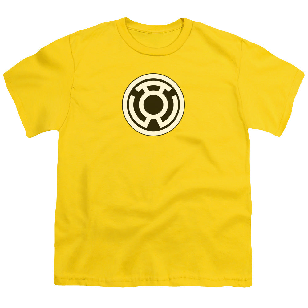 GREEN LANTERN/SINESTRO CORPS LOGO - S/S YOUTH 18/1 - YELLOW