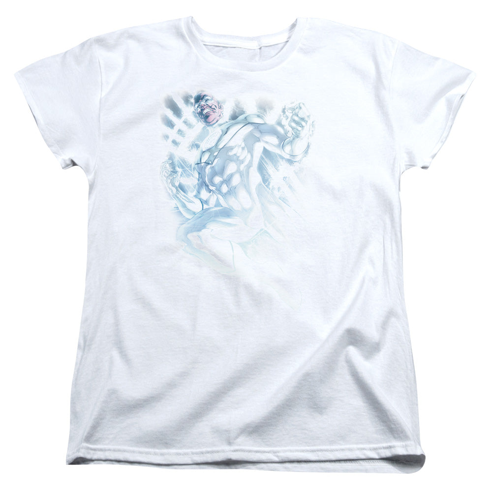 GREEN LANTERN/WHITE LANTERN SINESTRO - S/S WOMENS TEE - WHITE