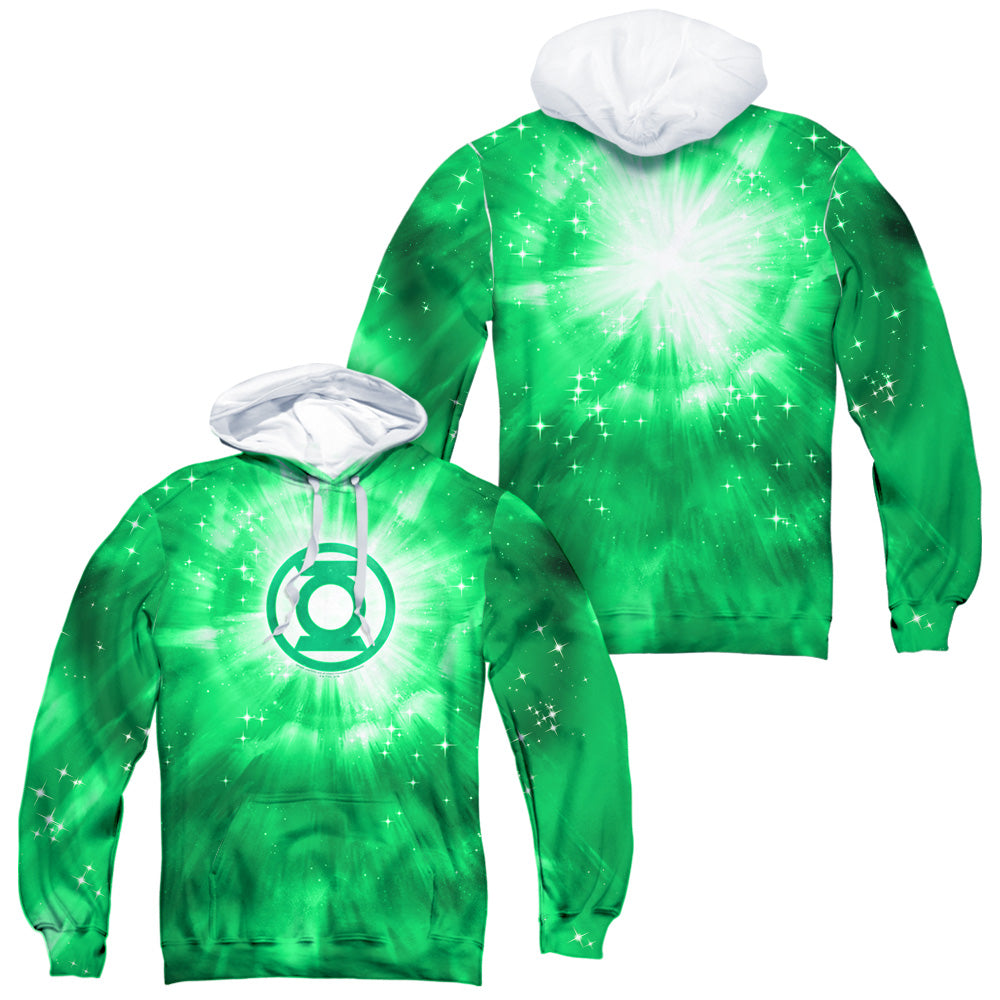 GREEN LANTERN/GREEN ENERGY (FRONT/BACK PRINT) - ADULT POLY PULLOVER HOODIE - MULTI
