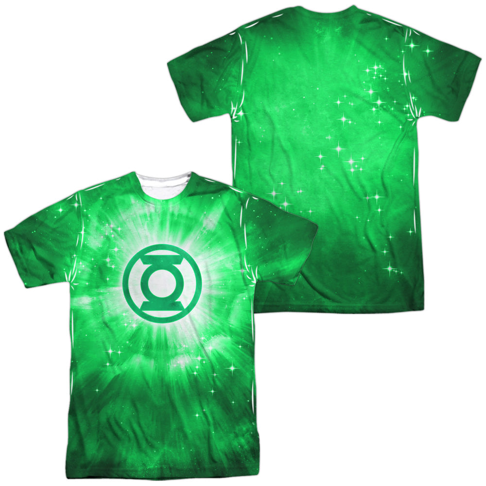 GREEN LANTERN/GREEN ENERGY (FRONT/BACK PRINT) -  S/S ADULT POLY CREW - MULTI