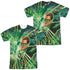 GREEN LANTERN/LANTERN BURST (FRONT/BACK PRINT) -  S/S ADULT POLY CREW - MULTI
