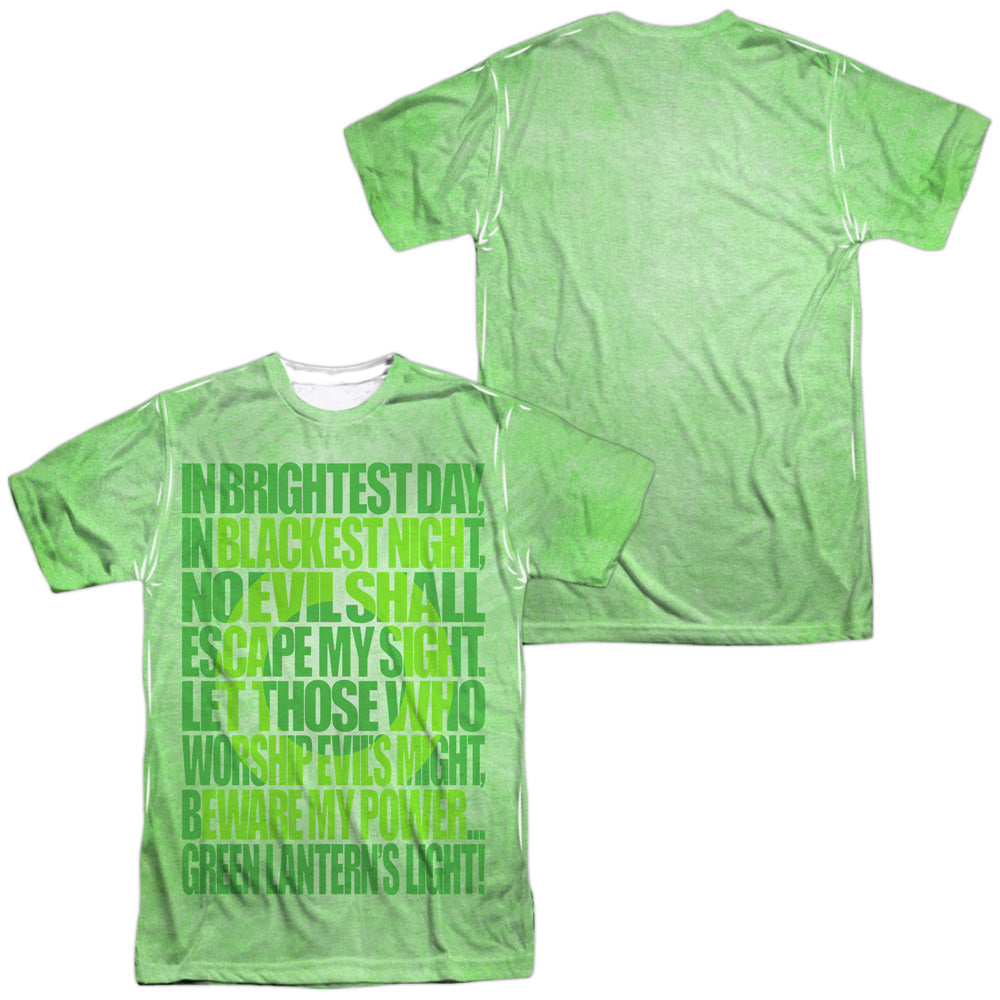 GREEN LANTERN/OATH (FRONT/BACK PRINT) -  S/S ADULT POLY CREW - MULTI
