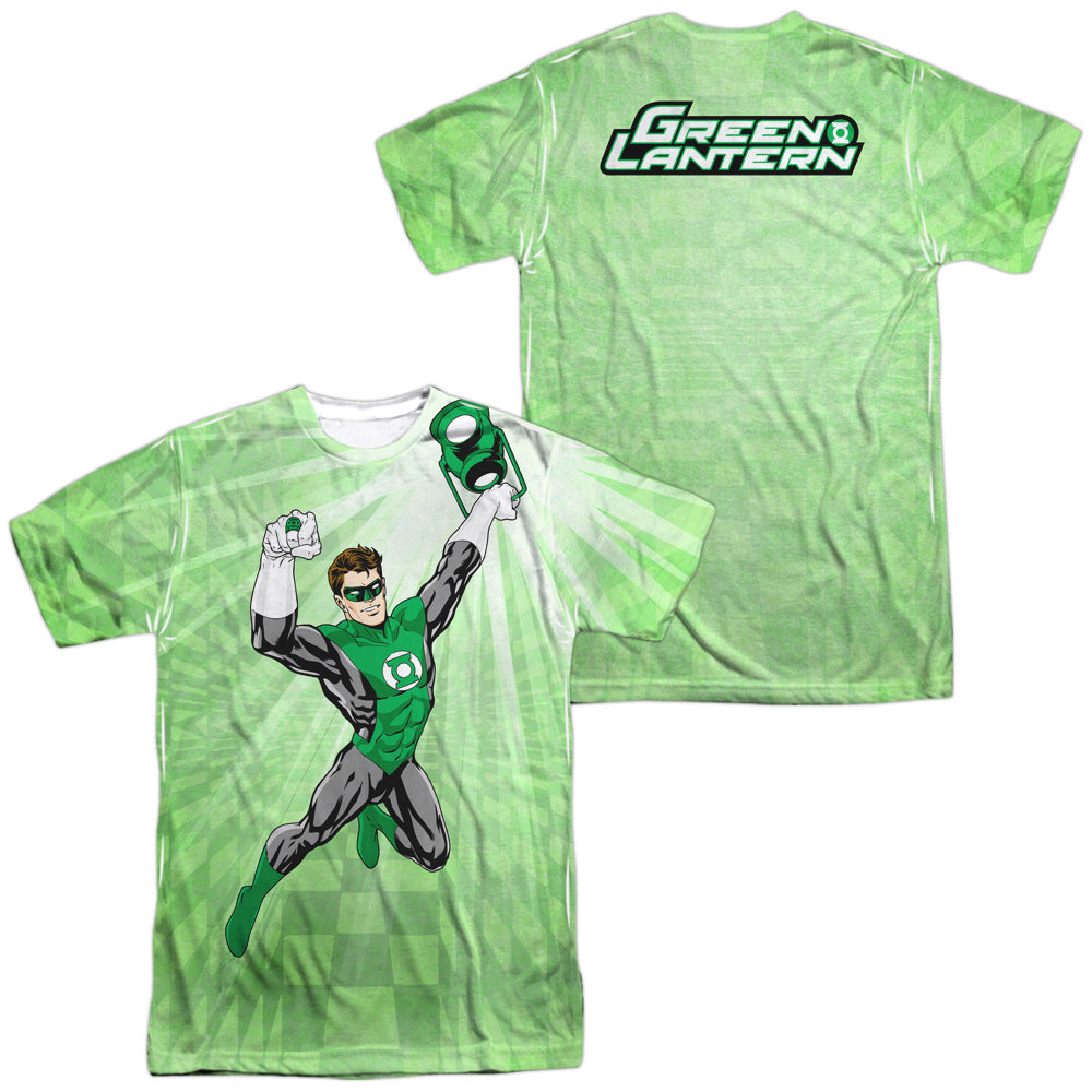 GREEN LANTERN/DYNAMIC (FRONT/BACK PRINT) -  S/S ADULT POLY CREW - MULTI