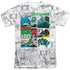 GREEN LANTERN/SECTOR PROTECTO (FRONT/BACK PRINT) -  S/S ADULT POLY CREW - MULTI