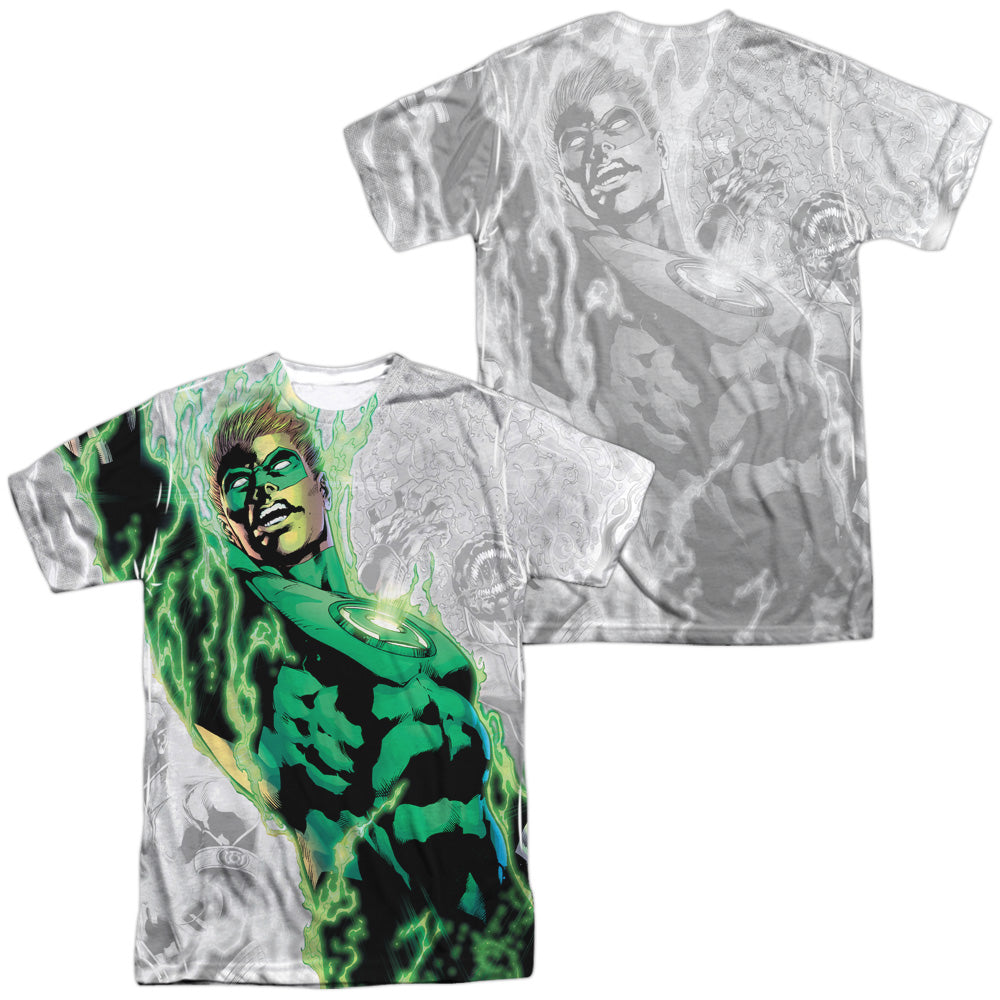 GREEN LANTERN/LIGHT EM UP (FRONT/BACK PRINT) - S/S ADULT POLY CREW - MULTI