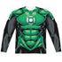 GREEN LANTERN/UNIFORM (FRONT/BACK PRINT) - L/S ADULT POLY CREW  - MULTI