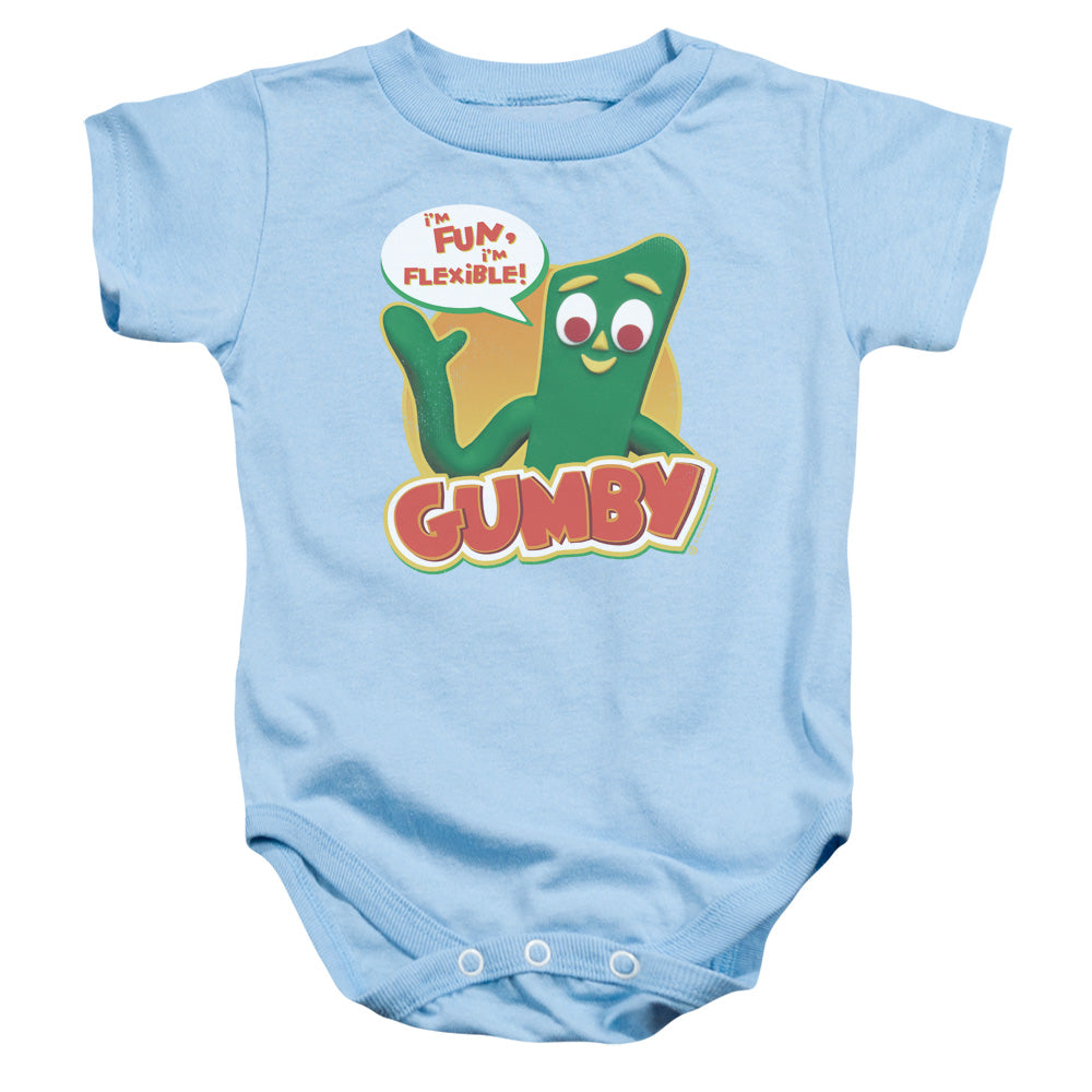 GUMBY/FUN & FLEXIBLE - INFANT SNAPSUIT - LIGHT BLUE