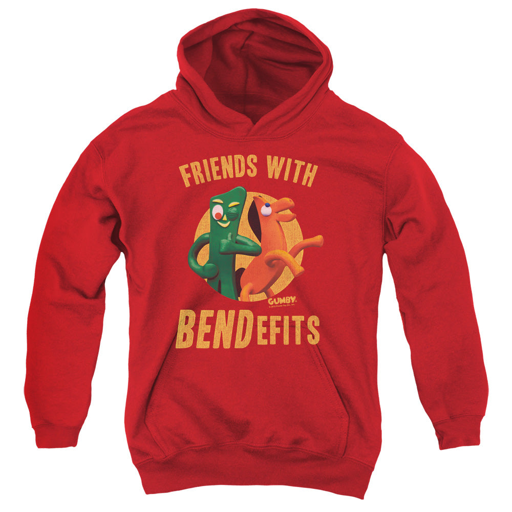 GUMBY/BENDEFITS - YOUTH PULLOVER HOODIE - RED