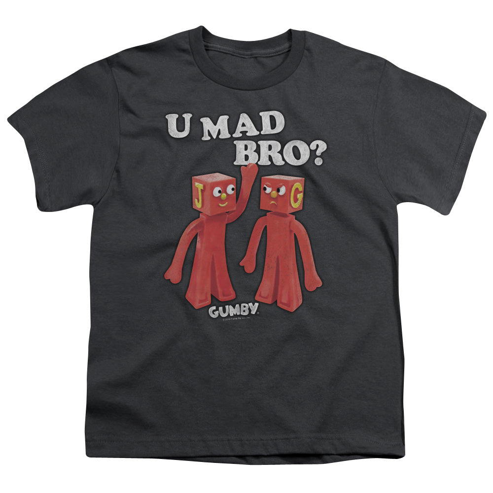 GUMBY/U MAD BRO - S/S YOUTH 18/1 - CHARCOAL