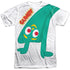 GUMBY/BEND BACKWARDS (FRONT/BACK PRINT) - S/S ADULT POLY CREW - SUBLIMATE WHITE