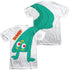 GUMBY/BEND BACKWARDS (FRONT/BACK PRINT) - S/S ADULT POLY CREW - SUBLIMATE WHITE