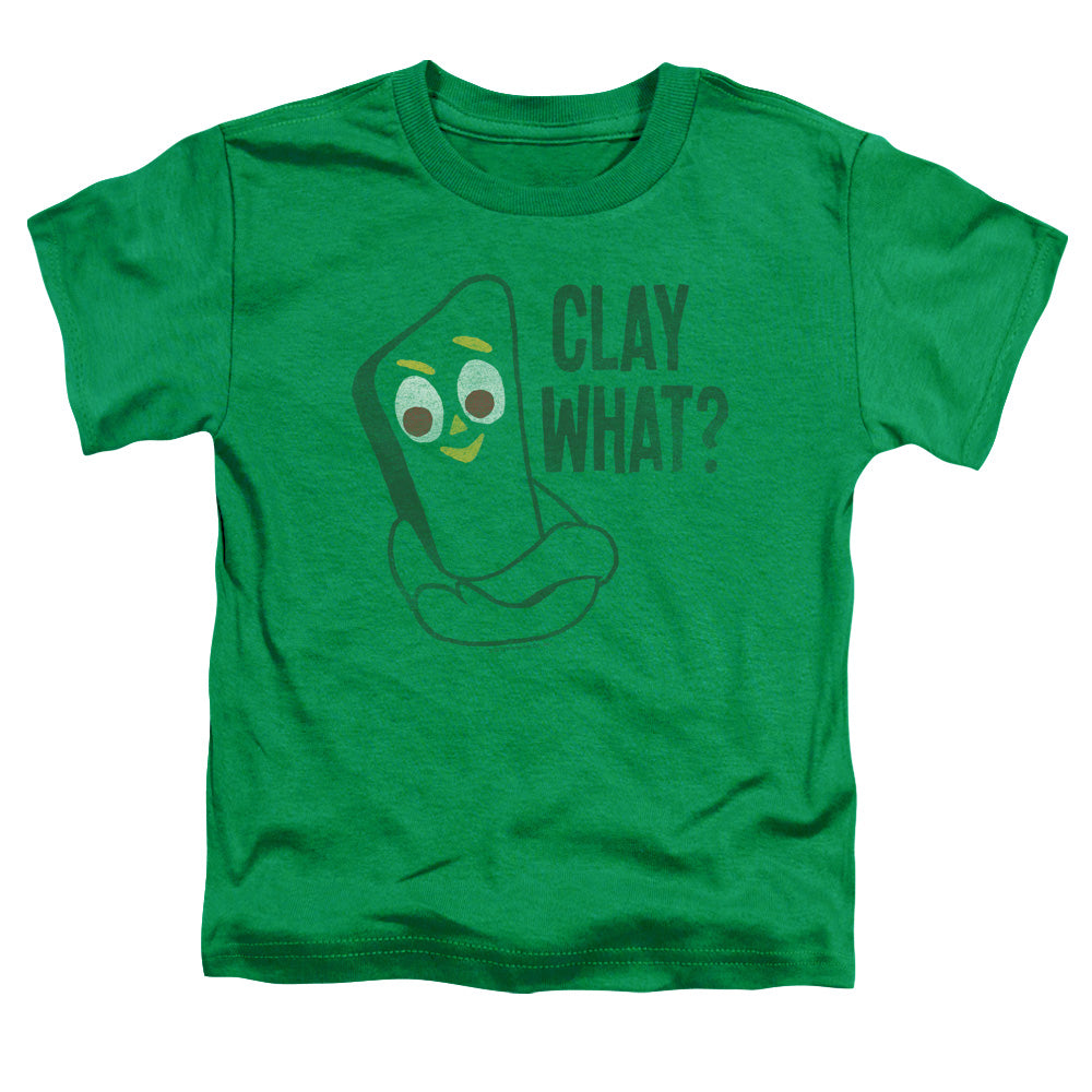 GUMBY/CLAY WHAT - S/S TODDLER TEE - KELLY GREEN