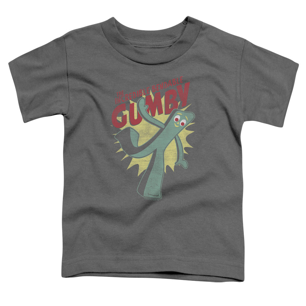 GUMBY/BENDABLE - S/S TODDLER TEE - CHARCOAL