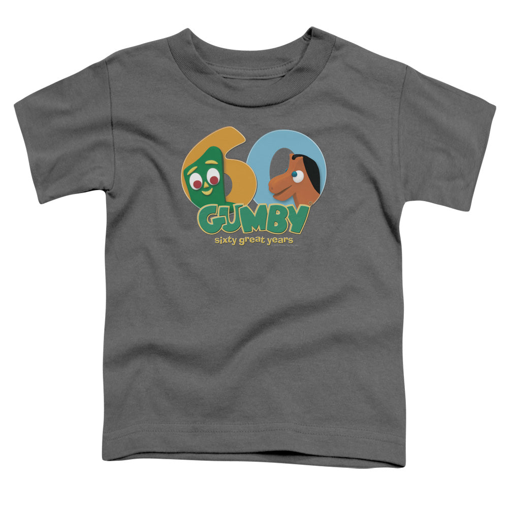 GUMBY/60TH - S/S TODDLER TEE - CHARCOAL
