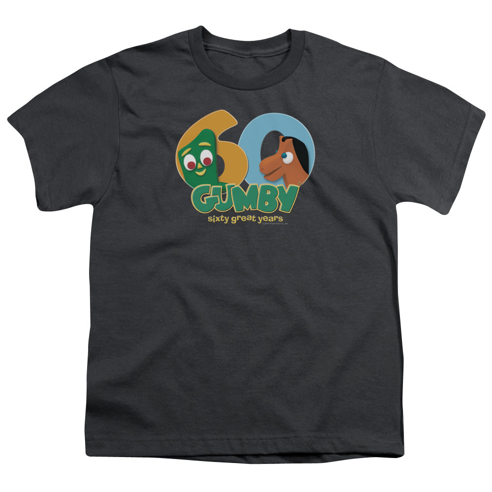 GUMBY/60TH - S/S YOUTH 18/1 - CHARCOAL