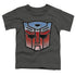 TRANSFORMERS/VINTAGE AUTOBOT LOGO - S/S TODDLER TEE - CHARCOAL