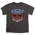 TRANSFORMERS/VINTAGE AUTOBOT LOGO - S/S YOUTH 18/1 - CHARCOAL