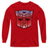 TRANSFORMERS/VINTAGE AUTOBOT LOGO - YOUTH LONG SLEEVE TEE - RED