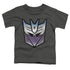 TRANSFORMERS/VINTAGE DECEPTICON LOGO - S/S TODDLER TEE - CHARCOAL