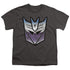 TRANSFORMERS/VINTAGE DECEPTICON LOGO - S/S YOUTH 18/1 - CHARCOAL