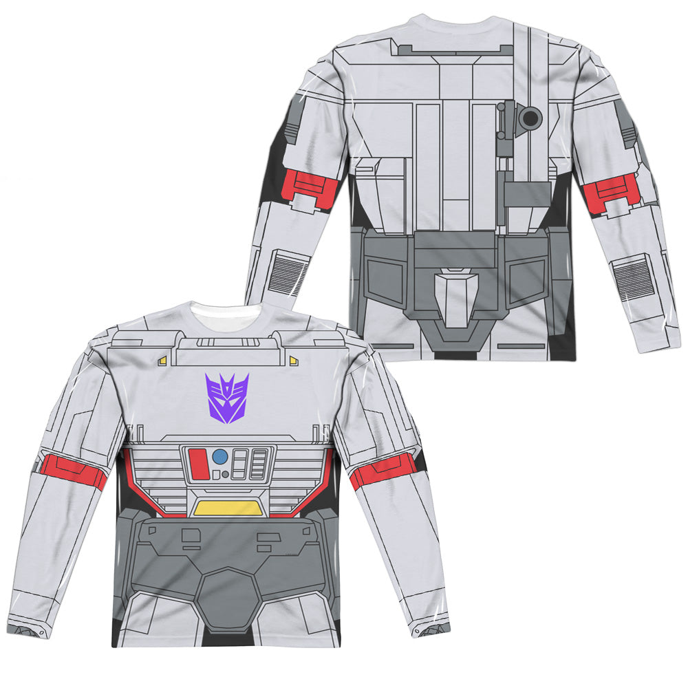 TRANSFORMERS/MEGATRON COSTUME (FRONT/BACK PRINT) - L/S ADULT POLY CREW  - MULTI