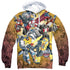 TRANSFORMERS/AUTOBOTS V DECEPTICONS (FRONT/BACK PRINT) - ADULT POLY PULLOVER HOODIE - MULTI