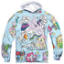 MY LITTLE PONY TV/PONY COMIC (FRONT/BACK PRINT) - ADULT POLY PULLOVER HOODIE - MULTI