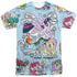 MY LITTLE PONY TV/PONY COMIC (FRONT/BACK PRINT) - S/S ADULT POLY CREW - MULTI