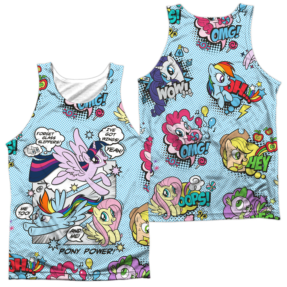 MY LITTLE PONY TV/PONY COMIC (FRONT/BACK PRINT) - ADULT POLY TANK TOP - MULTI