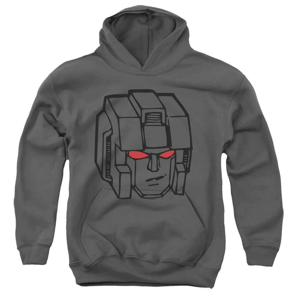 TRANSFORMERS/STARSCREAM HEAD - YOUTH PULLOVER HOODIE - CHARCOAL
