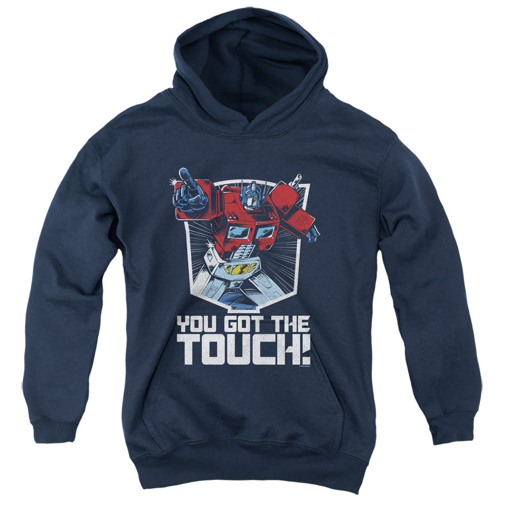 TRANSFORMERS/YOU GOT THE TOUCH - YOUTH PULLOVER HOODIE - NAVY