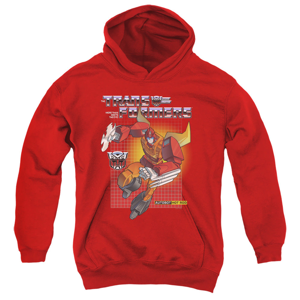 TRANSFORMERS/HOT ROD - YOUTH PULLOVER HOODIE - RED