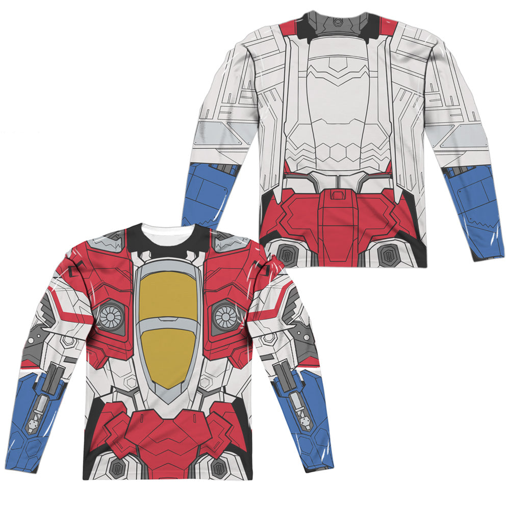 TRANSFORMERS/STARSCREAM COSTUME (FRONT/BACK PRINT) - L/S ADULT POLY CREW  - MULTI