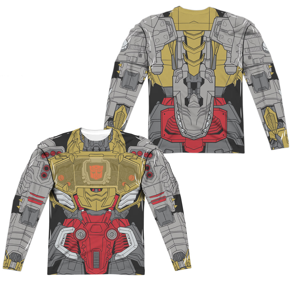TRANSFORMERS/GRIMLOCK COSTUME (FRONT/BACK PRINT) - L/S ADULT POLY CREW  - MULTI