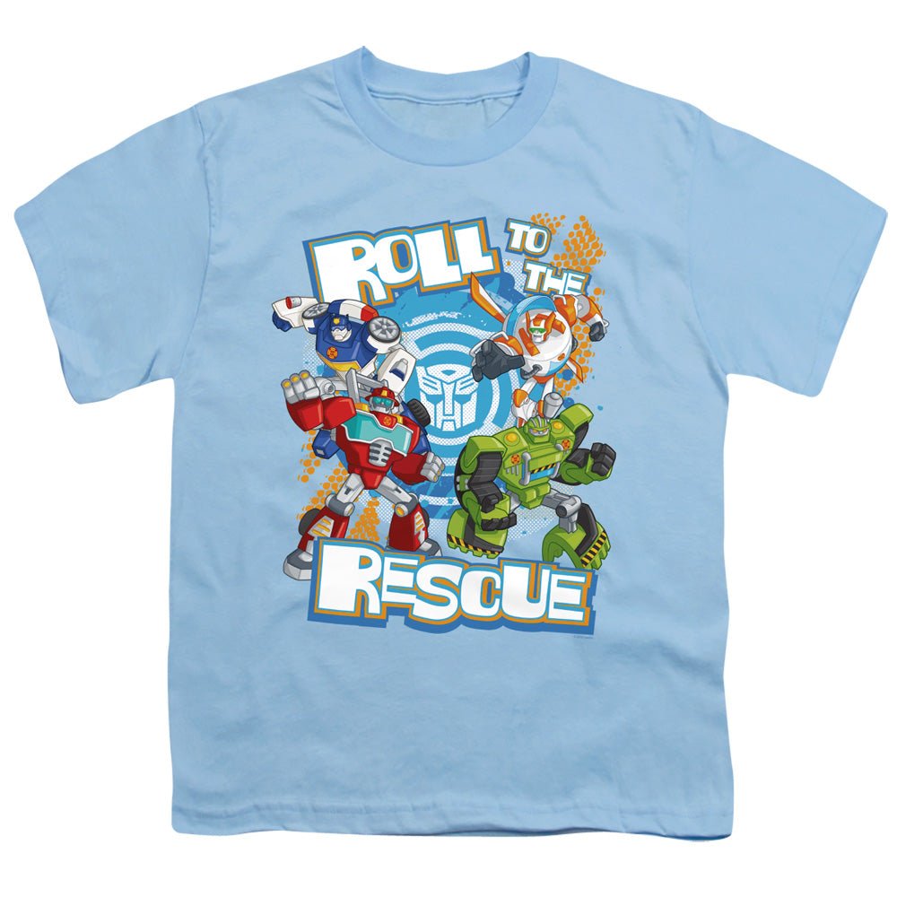 TRANSFORMERS/ROLL TO THE RESCUE - S/S YOUTH 18/1 - LIGHT BLUE