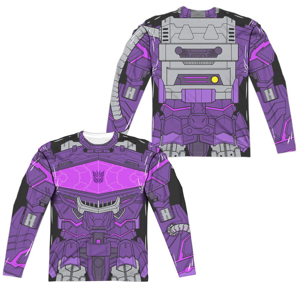 TRANSFORMERS/SHOCKWAVE COSTUME (FRONT/BACK PRINT) - L/S ADULT POLY CREW  - MULTI