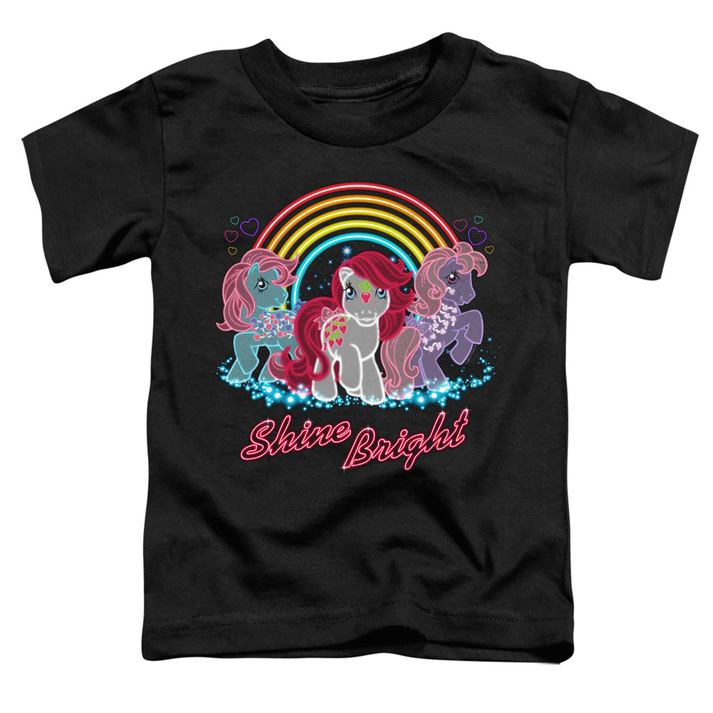 MY LITTLE PONY RETRO/NEON PONIES - S/S TODDLER TEE - BLACK