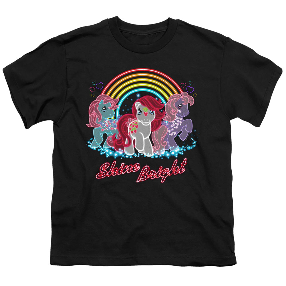 MY LITTLE PONY RETRO/NEON PONIES - S/S YOUTH 18/1 - BLACK