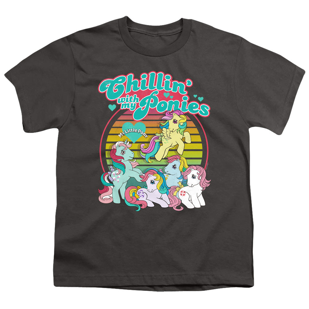 MY LITTLE PONY RETRO/CHILLIN WITH MY PONIES - S/S YOUTH 18/1 - CHARCOAL