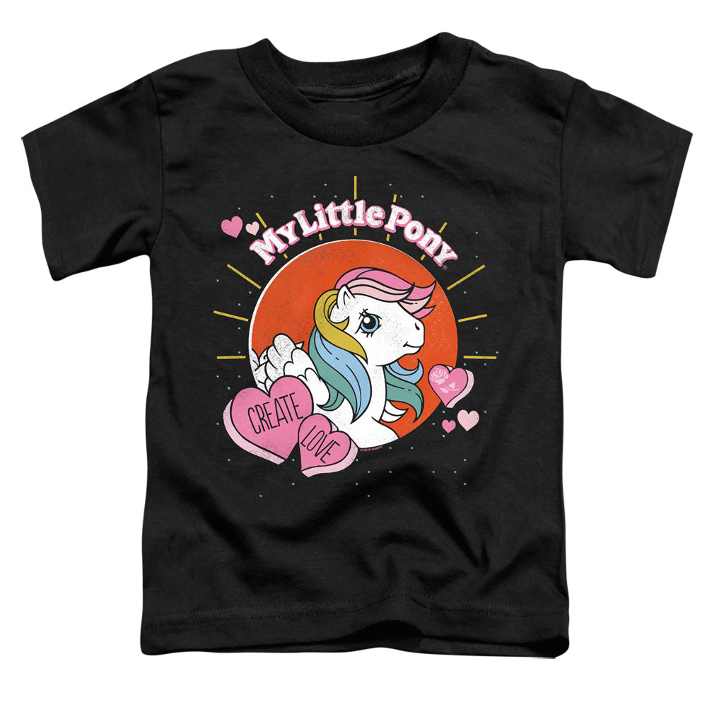 MY LITTLE PONY RETRO/CREATE LOVE - S/S TODDLER TEE - BLACK