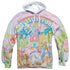 MY LITTLE PONY RETRO/CLASSIC PONIES (FRONT/BACK PRINT) - ADULT POLY PULLOVER HOODIE - MULTI