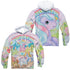 MY LITTLE PONY RETRO/CLASSIC PONIES (FRONT/BACK PRINT) - ADULT POLY PULLOVER HOODIE - MULTI