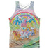 MY LITTLE PONY RETRO/CLASSIC PONIES (FRONT/BACK PRINT) - ADULT POLY TANK TOP - MULTI