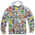 TRANSFORMERS/COVER COLLAGE (FRONT/BACK PRINT) - ADULT POLY PULLOVER HOODIE - MULTI